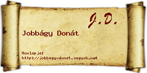Jobbágy Donát névjegykártya